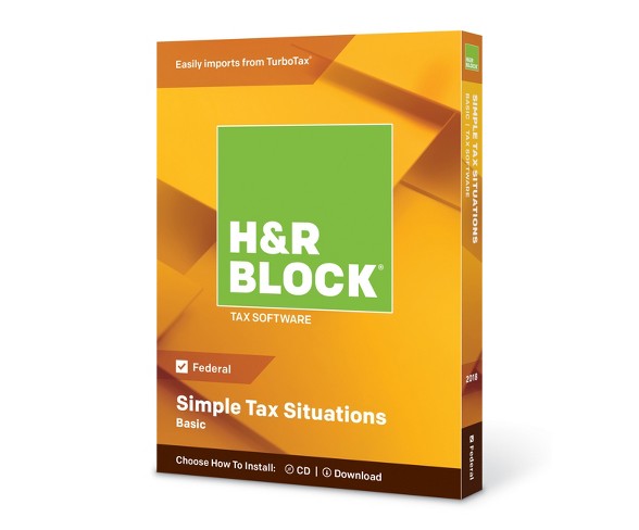 H&R Block Tax Software Basic 2018
