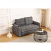 RISOKEYS 55" 3 Fold Sofa - Convertible Futon Couch Sleeper Sofa Bed, Velvet Linen Fabric, Perfect for Small Spaces, Living Room & Office - 4 of 4