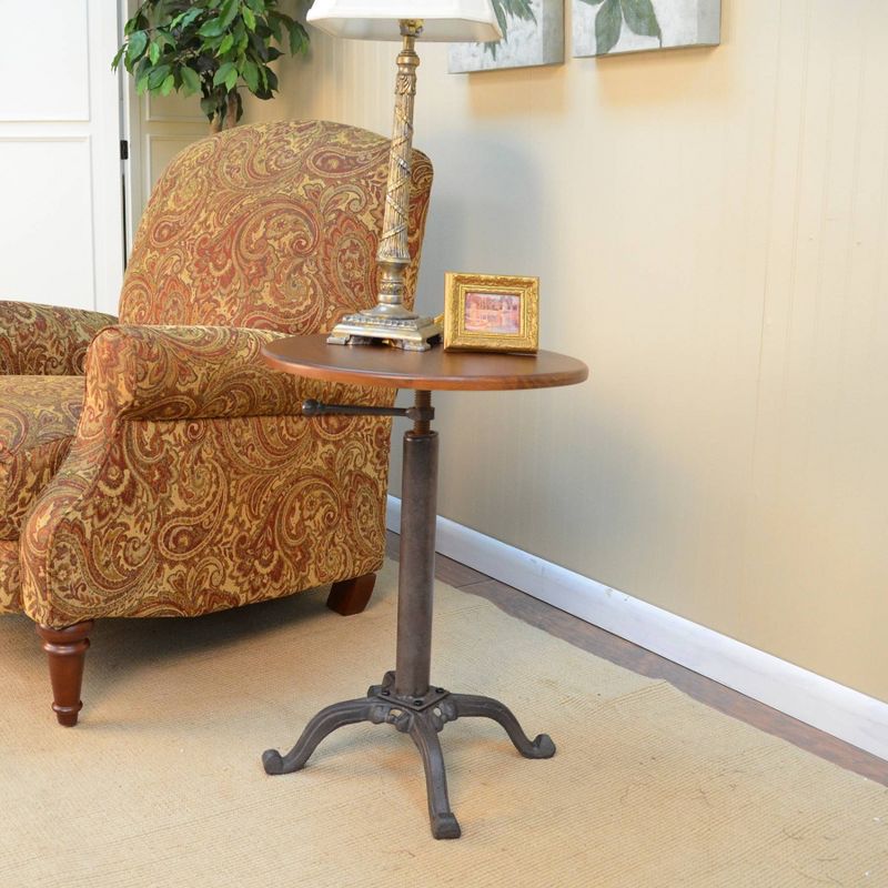 Gracie Adjustable Vintage Table Brown - Carolina Chair &#38; Table, 4 of 5