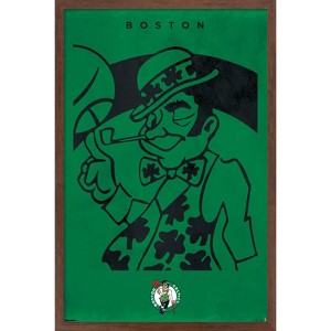 Trends International NBA Boston Celtics - Logo 25 Framed Wall Poster Prints - 1 of 4