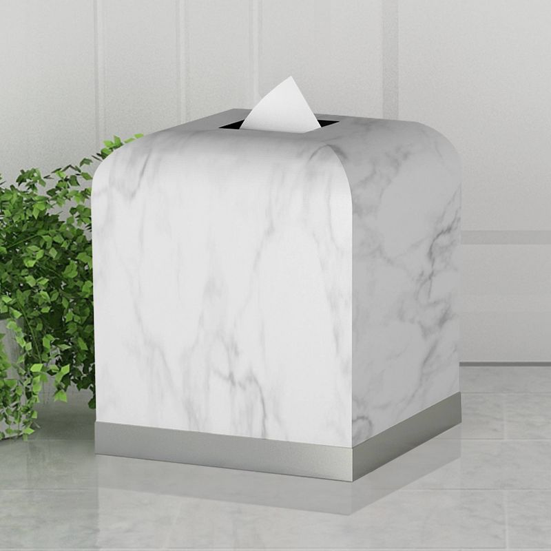 Misty Silver Collection Tissue Box Cover - Nu Steel, 4 of 7