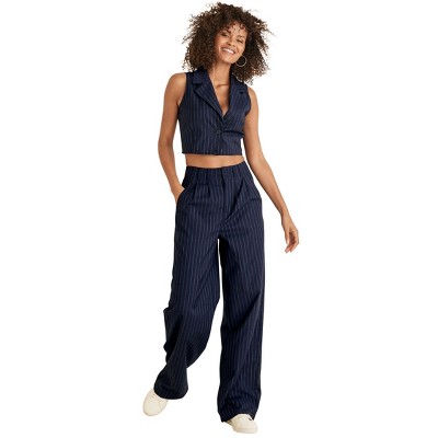 VENUS Womens Sleeveless Cropped Suit Set