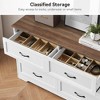 6 Drawer Dresser, Farmhouse Chest of Drawers with Metal Handles, Modern Storage Organizer, Wooden Dresser for Living Room, Bedroom, Hallway - 4 of 4