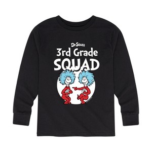 Boys' - Dr. Seuss - 3rd Grade Squad Thing 1 and Thing 2 Long Sleeve Graphic T-Shirt - 1 of 4