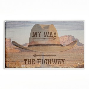 Stupell Industries My Way Or The Highway Printed Plush Bath Mat And Bath Rug, Design By Marcus Prime, 18"X30" - 1 of 4
