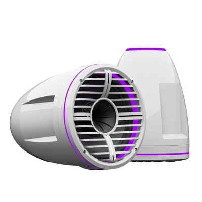 Wet Sounds REV 12 HD 12" Horn Loaded Compression Driver Tower Speakers with XW Grills, 400 Watts RMS, White, Pair