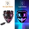 Garvee [1PACK]Mask skeleton Gloves Set ,Light Up Scary Mask Purge Mask with Glow Gloves (Purple + Ice Blue) - 3 of 4