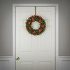 18" Artificial Floral Spring Wreath Hot Pink - National Tree Company - 2 of 3
