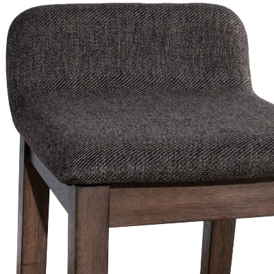 Renmark Brushed Gray Adjustable Wood Counter Stool