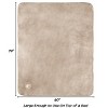 Waterproof Blanket for Pets - Reversible Throw Protects Couch, Car, and Bed from Spills, Stains, or Fur - Plush Blanket by Petmaker (Tan) - 2 of 4