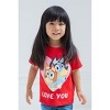 Bluey Bingo Valentines Day July 4th Halloween Christmas Birthday T-Shirt Toddler to Big Kid - 3 of 4