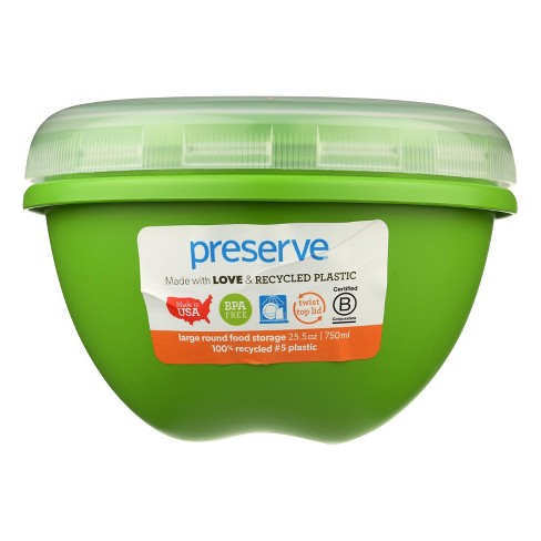 Preserve Food Storage, Aquamarine Square, 25 Ounce - 2 pack
