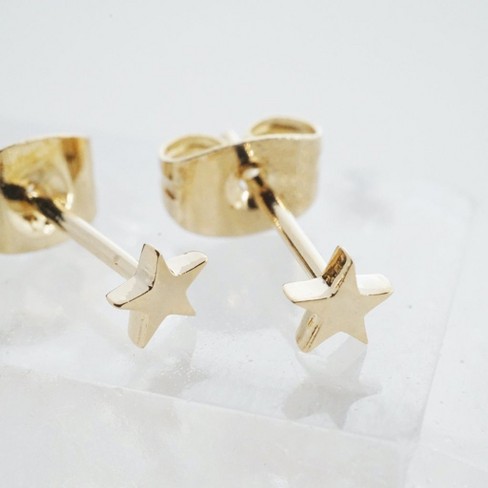 Mini Star Stud Earrings in Gold, Rose Gold, Silver - Honeycat - image 1 of 4