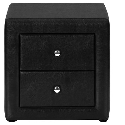 NicBex 16.25 inch Nightstand with 2 Drawers,Modern Side Table with Metal Round Handle and Wood Frame,Bedside Table for Bedroom,Living Room