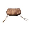 Oakland Living 20"x19" Patio Dining Outdoor Chair Cushion Burgundy/Red/Yellow Stripe: Removable Zippered Cover, Foam Filled, All-Weather - 2 of 2