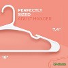 Paaaawaters Clothes Hangers Plastic 100 Pack For Adults - Plastic Hangers, The Perfect Coat Hanger - 2 of 4