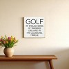 Slickblue Funny Golf Quote Wood Sign – Tragedies and Miracles – 7x7 Rustic Wall or Shelf Decor, Color Options - 2 of 3