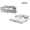 Wide Modern Sleeper Sofa Bed with Extra-Wide Armrests and Plush Pillows for Living Room -3irtyhousy - 4 of 4