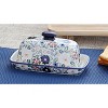 Blue Rose Polish Pottery M074 Manufaktura Butter DIsh - 2 of 3