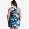 Calypsa Women's Plus Size Lexi Tankini UPF 50+ Swim Tunic - 2 of 3
