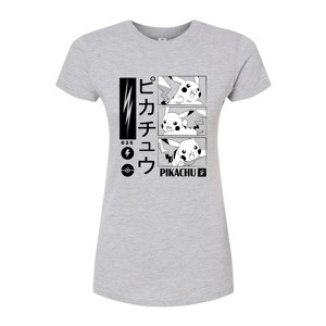 Women's - Pokémon - Pikachu Manga Panels Fitted Graphic T-Shirt - 1 of 3