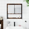 vidaXL Bathroom Mirror Cabinet Smoked Oak 23.6"x6.3"x23.6" Engineered Wood - 3 of 4