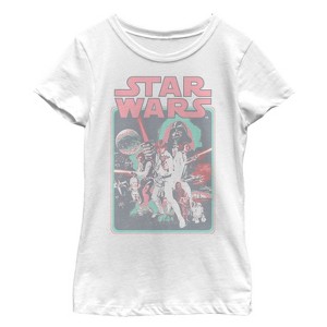 Girl's Star Wars Throwback Poster T-Shirt - 1 of 4