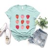 Simply Sage Market Strawberry Watercolor Chart Short Sleeve Tee - 3 of 4