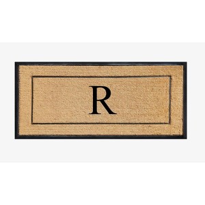 A1HC Natural Coir and Rubber Backing Monogrammed Door Mat, Anti-Shed Entry Doormat - 1 of 4