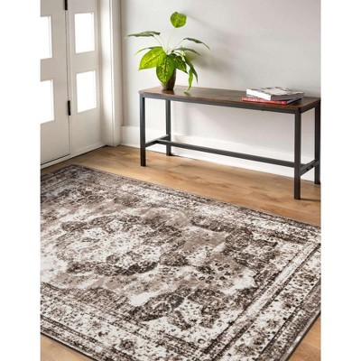 Sofia Light Brown Rectangular Synthetic Indoor Area Rug
