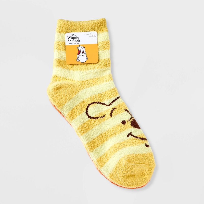 Women&#39;s 2pk Disney Winnie the Pooh and Tigger Cozy Ankle Socks - Yellow/Orange 4-10, 2 of 4