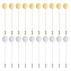 Unique Bargains Alloy DIY Boutonnieres Flat Round Tray Lapel Pin for Suit - 1 of 4