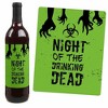 Big Dot of Happiness Zombie Zone - Halloween or Birthday Zombie Crawl Party Decorations for Women and Men - Wine Bottle Label Stickers - Set of 4 - 4 of 4