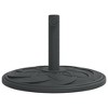 vidaXL Parasol Base Round Black - Fits Ø1.5/1.9" Poles - Heavy Duty Umbrella Stand with Elegant Curves - 4 of 4