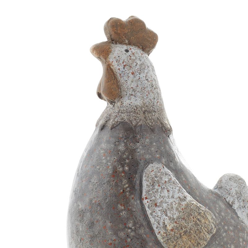 13&#34; x 8&#34; Magnesium Oxide Country Polystone Chicken Garden Sculpture Gray - Olivia &#38; May, 3 of 8