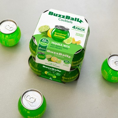 BuzzBallz Tequila Rita Cocktails - 4pk/200ml Bottles