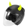 Unique Bargains Car Motorcycle Threaded Bull Horn Helmet Decoration Sticker Suction Cup 2 Pcs - 3 of 4