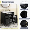 ALEXOUN 30" Solid Wood Frame Bathroom Vanity Cabinet with Sink,Single Sink Bathroom Storage Cabinet with 1 Door,2 Drawers & Tip-Out Drawer - 4 of 4