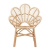 bali & pari Bianca Modern Bohemian Natural Brown Rattan Flower Chair - 3 of 4