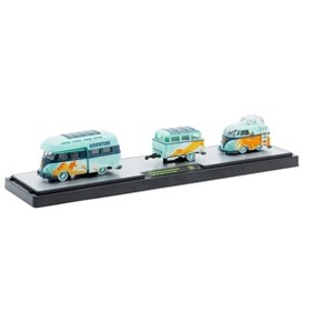 M2 Machines Auto Haulers '59 VW Double Cab Truck & '60 VW Van & Trailer - 1 of 3