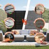 72" H Metal Privacy Screen for Outdoor, Freestanding Decorative Privacy Screen with Stable Base, Metal Fence Panel for Balcony Patio Garden - 4 of 4
