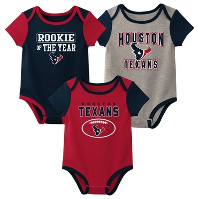 NFL Houston Texans Baby Boys' 3pk Bodysuit Set