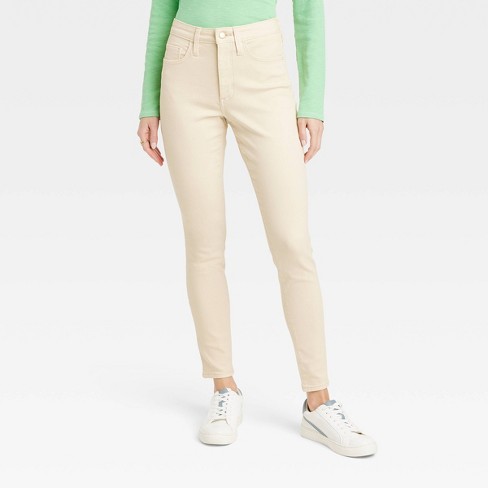 Women's High Waisted Jeggings - A New Day™ White L : Target