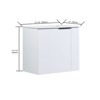 22" White Bathroom Vanity with Ceramic Sink - Space-Saving Wall-Mounted Vanity for Small Bathrooms, Soft-Close Door & Plywood Cabinet - 3 of 4