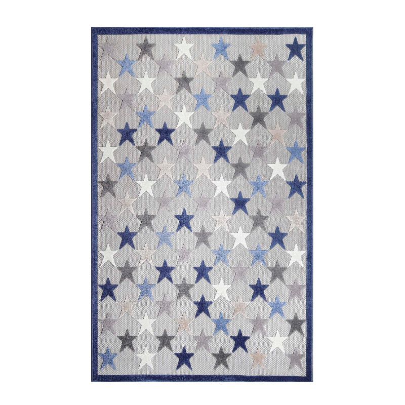 Whimsical Stars Modern Indoor Outdoor Area Rug by Blue Nile Mills, 1 of 10