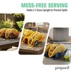 Prepara Taco Stand, 3-Piece, Hard/Soft Shell Holder for Upright Serving - Serves 2-3, Durable Melamine Food Organizer, Casual Serveware, (Variety Pac) - 2 of 4