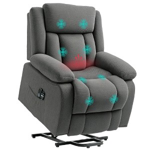 HOMCOM Power Lift Recliner Chair with Massage and Heat, Electric Lift Chair for Elderly - 1 of 4