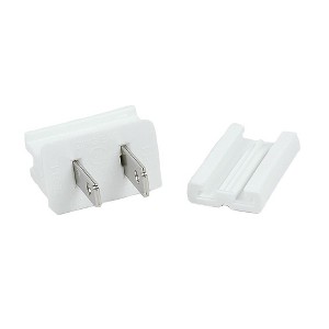 Novelty Lights White Snap-On Vampire Plug SPT-1 for C9/C7 Socket or Zip Cord Wire - 1 of 4