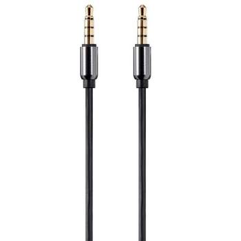 Monoprice Audio Cable - 15 Feet - Black | Auxiliary 3.5mm TRRS Audio & Microphone Cable, Slim Design Durable Gold Plated - Onyx Series
