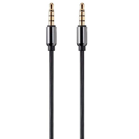 Monoprice Audio Cable - 15 Feet - Black | Auxiliary 3.5mm TRRS Audio & Microphone Cable, Slim Design Durable Gold Plated - Onyx Series - image 1 of 4